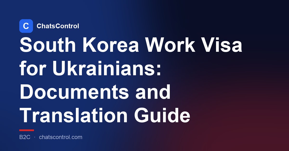 South Korea Work Visa for Ukrainians: Documents and Translation Guide