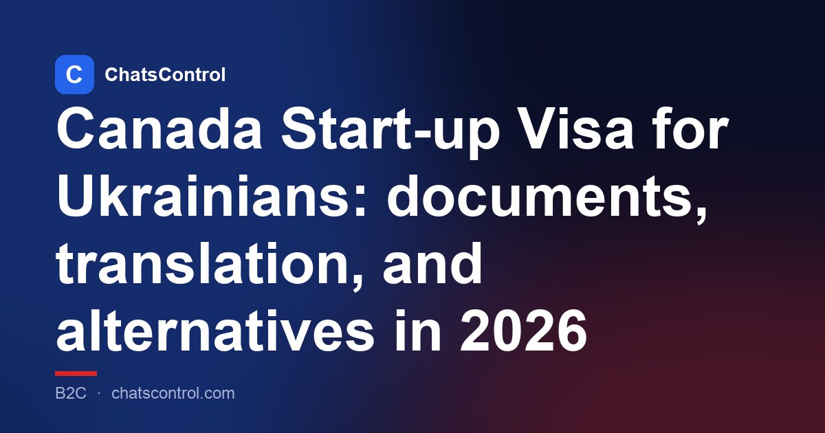 Canada Start-up Visa for Ukrainians: documents, translation, and alternatives in 2026