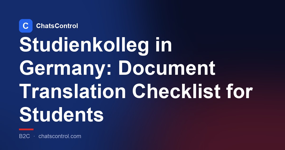 Studienkolleg in Germany: Document Translation Checklist for Students
