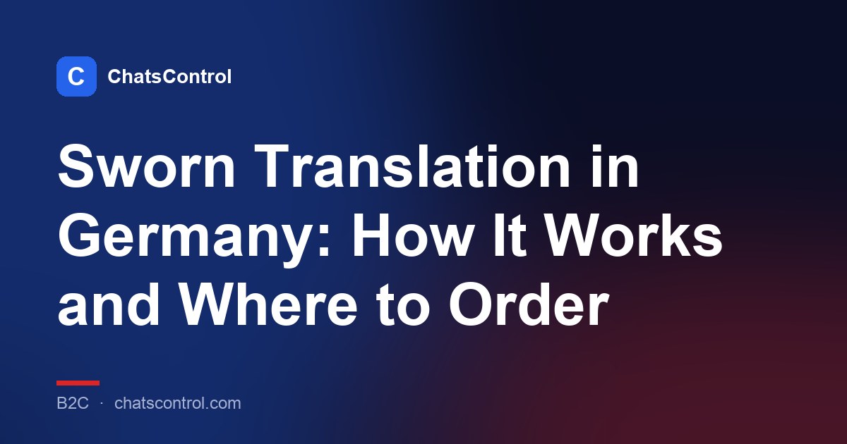 Sworn Translation in Germany: How It Works and Where to Order