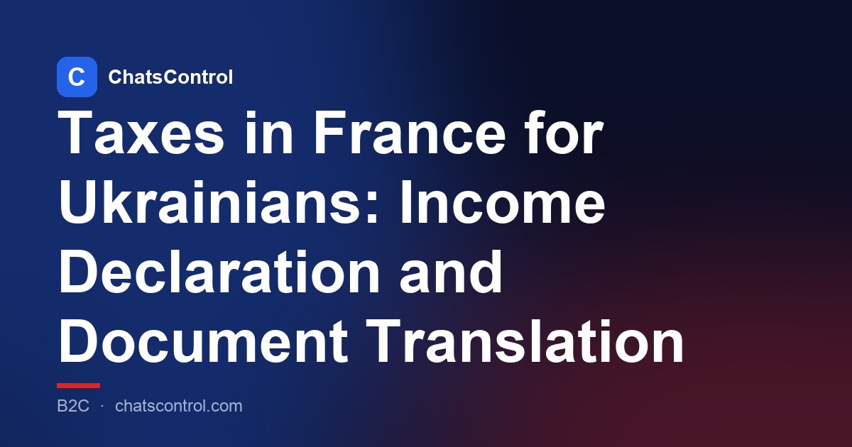 Taxes in France for Ukrainians: Income Declaration and Document Translation