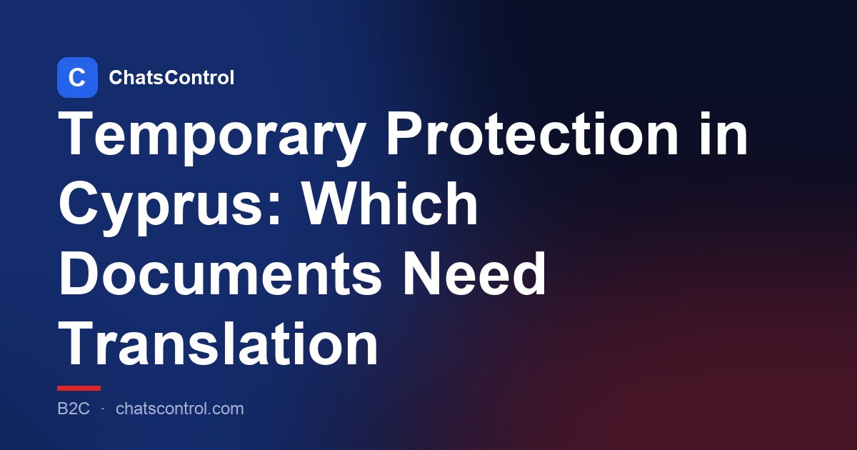 Temporary Protection in Cyprus: Which Documents Need Translation