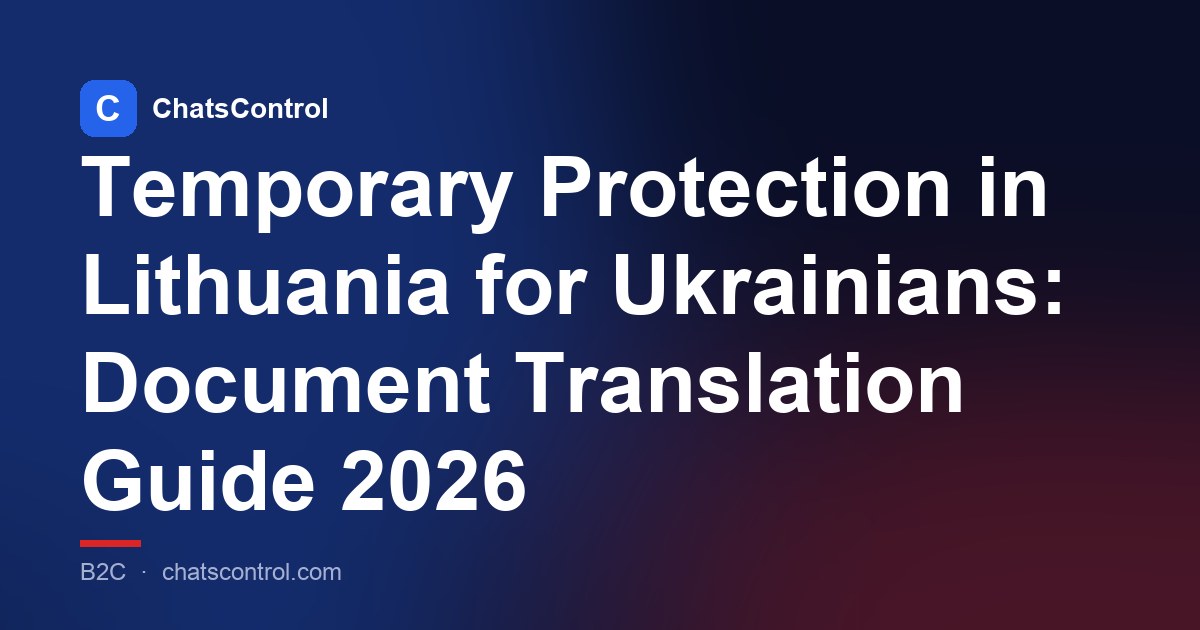 Temporary Protection in Lithuania for Ukrainians: Document Translation Guide 2026