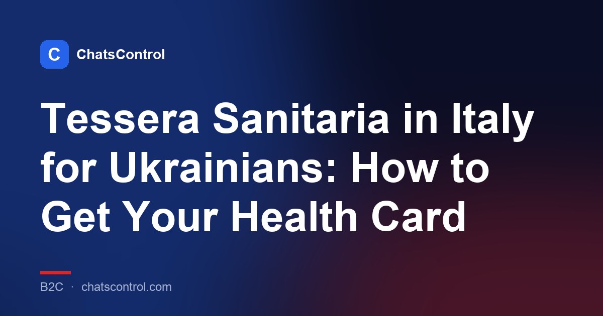 Tessera Sanitaria in Italy for Ukrainians: How to Get Your Health Card