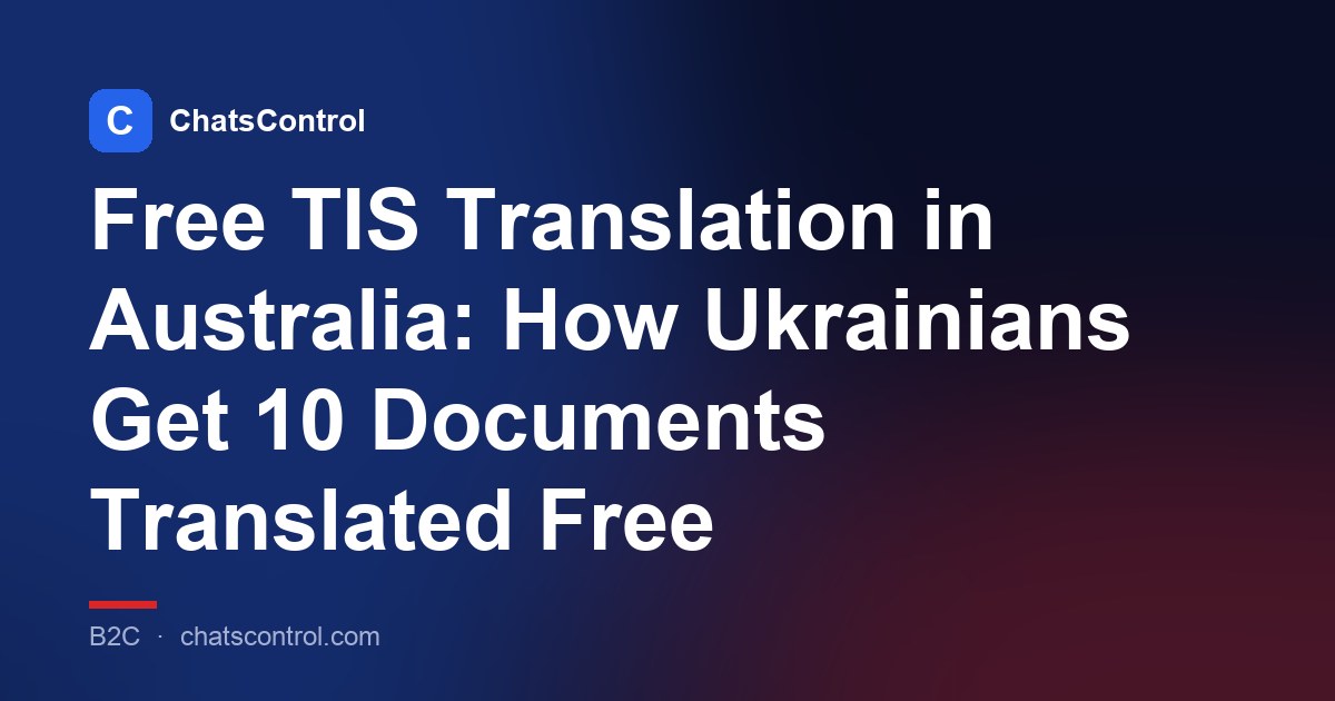 Free TIS Translation in Australia: How Ukrainians Get 10 Documents Translated Free