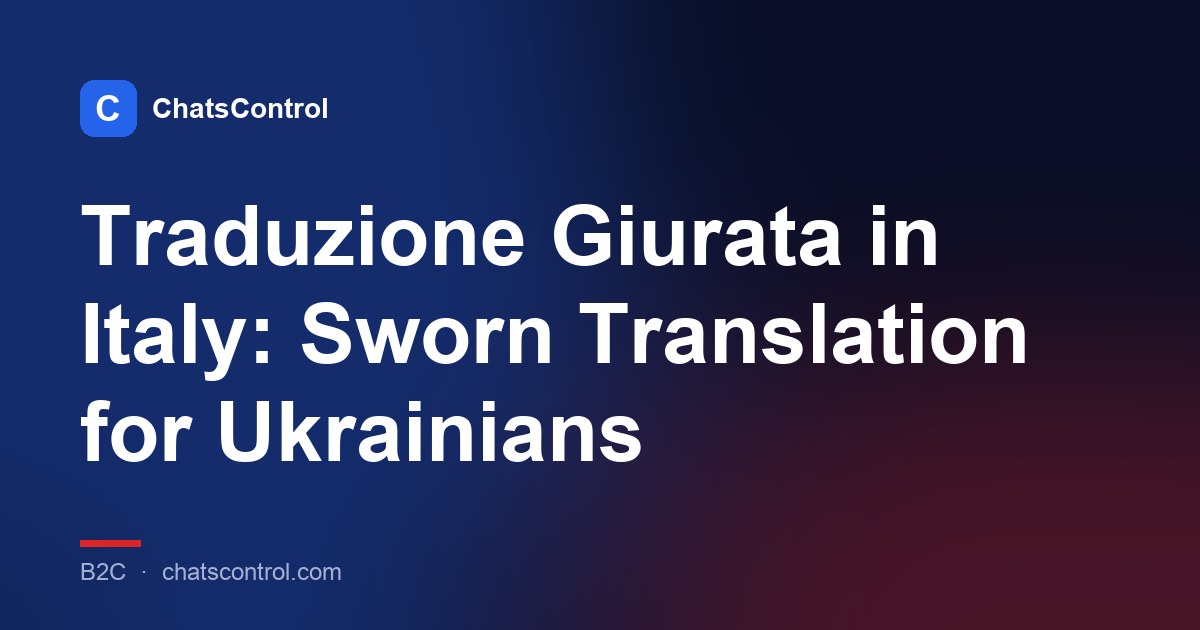 Traduzione Giurata in Italy: Sworn Translation for Ukrainians