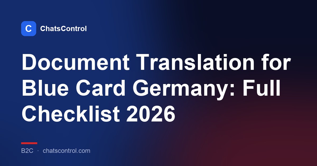 Document Translation for Blue Card Germany: Full Checklist 2026