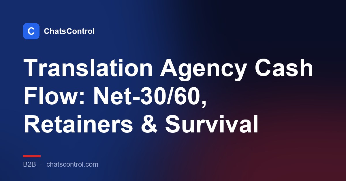 Translation Agency Cash Flow: Net-30/60, Retainers & Survival