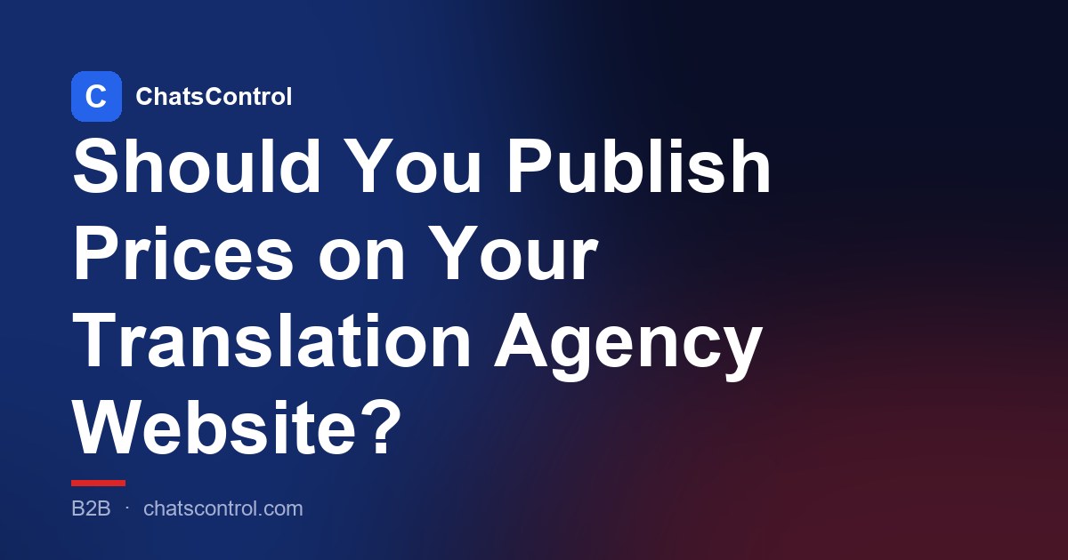 Should You Publish Prices on Your Translation Agency Website?