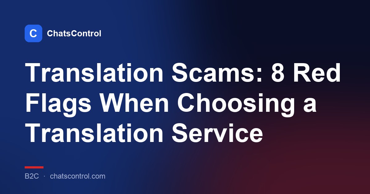 Translation Scams: 8 Red Flags When Choosing a Translation Service