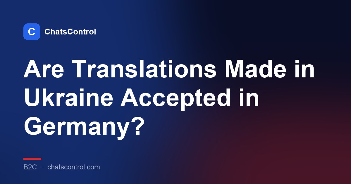 Are Translations Made in Ukraine Accepted in Germany?