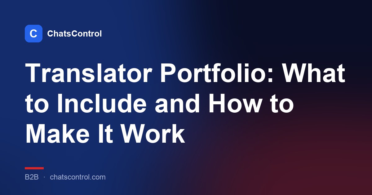 Translator Portfolio: What to Include and How to Make It Work