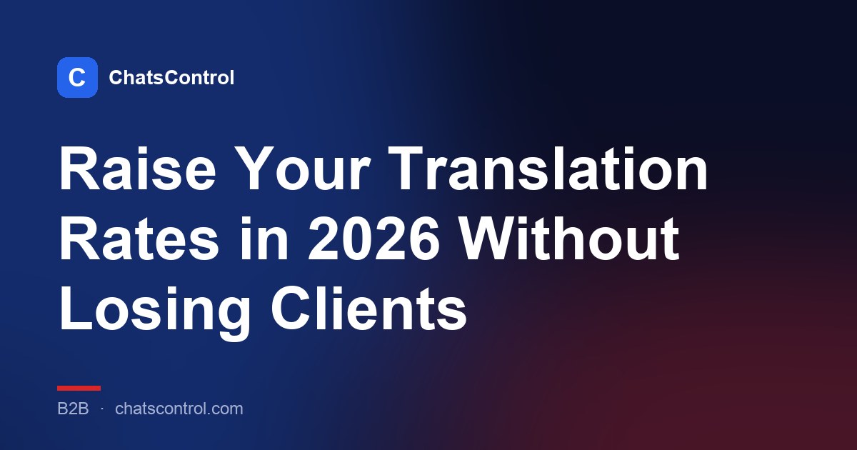 Raise Your Translation Rates in 2026 Without Losing Clients