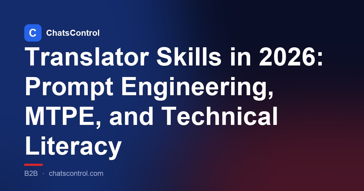 Translator Skills in 2026: Prompt Engineering, MTPE, and Technical Literacy
