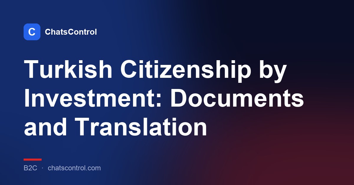 Turkish Citizenship by Investment: Documents and Translation
