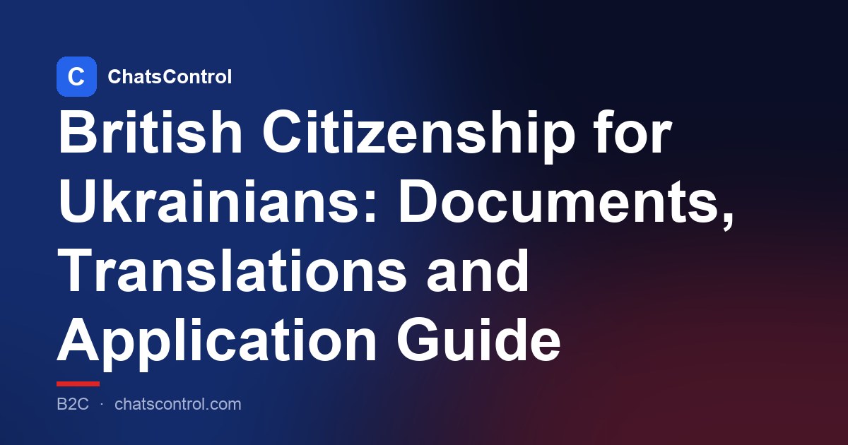 British Citizenship for Ukrainians: Documents, Translations and Application Guide