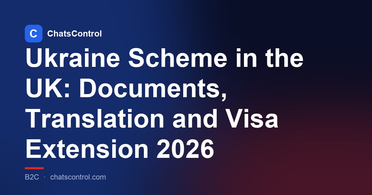 Ukraine Scheme in the UK: Documents, Translation and Visa Extension 2026