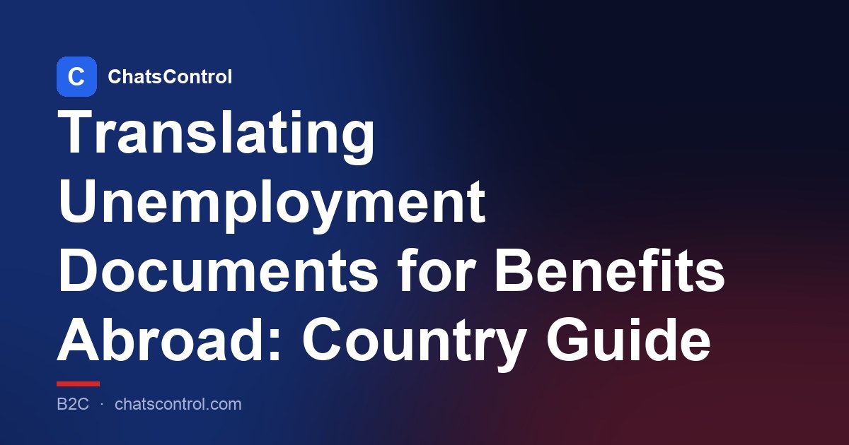 Translating Unemployment Documents for Benefits Abroad: Country Guide