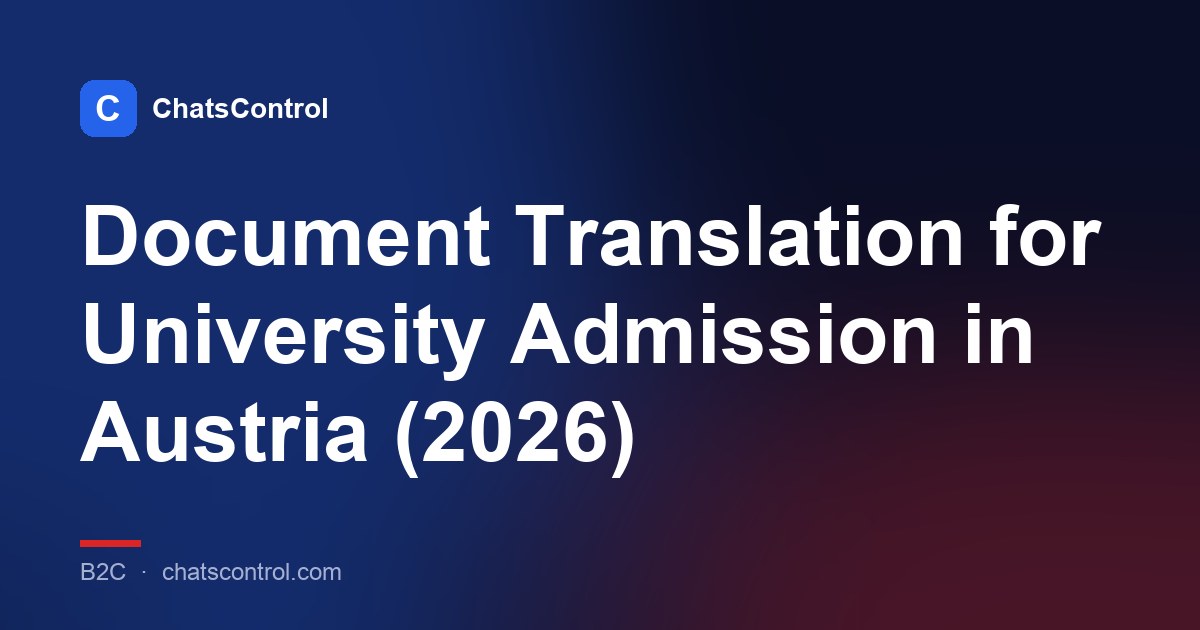 Document Translation for University Admission in Austria (2026)