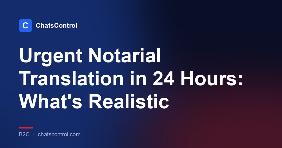 Urgent Notarial Translation in 24 Hours: What's Realistic