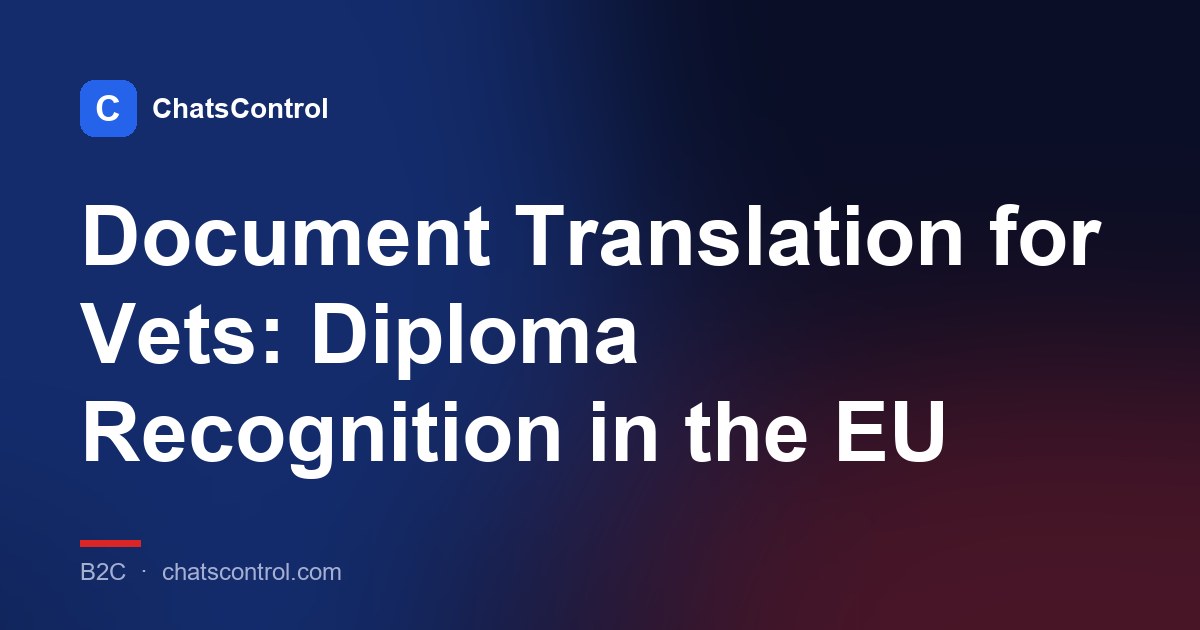 Document Translation for Vets: Diploma Recognition in the EU