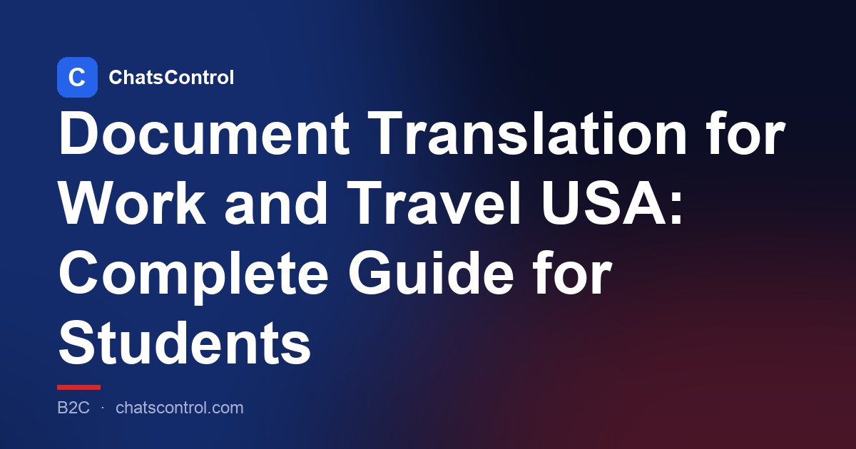 Document Translation for Work and Travel USA: Complete Guide for Students