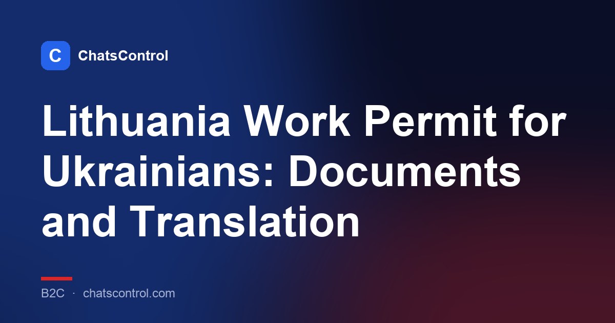 Lithuania Work Permit for Ukrainians: Documents and Translation