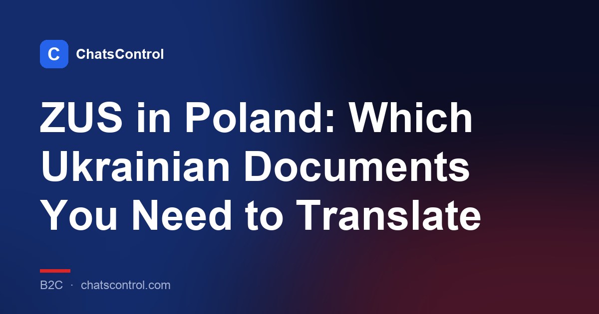 ZUS in Poland: Which Ukrainian Documents You Need to Translate